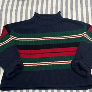 Striped Jcrew Rollneck Sweater